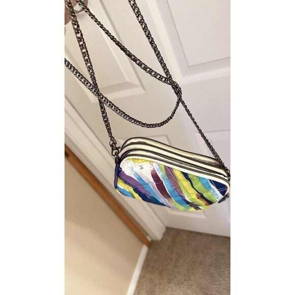 Lug Coupe Quilted Nylon Belt Bag Crossbody RFID Blocking Purse Travel Watercolor - Picture 5 of 5